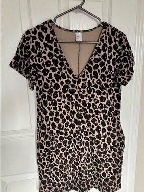 Smash + Tess XXS V neck mini dress with Leopard Print
